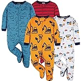 Onesies Brand baby-boys 4-pack Sleep 'N Play Footies