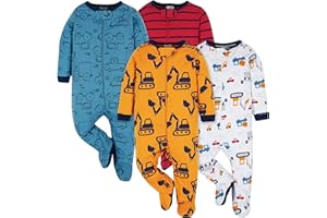 Onesies Brand baby-boys 4-pack Sleep 'N Play Footies