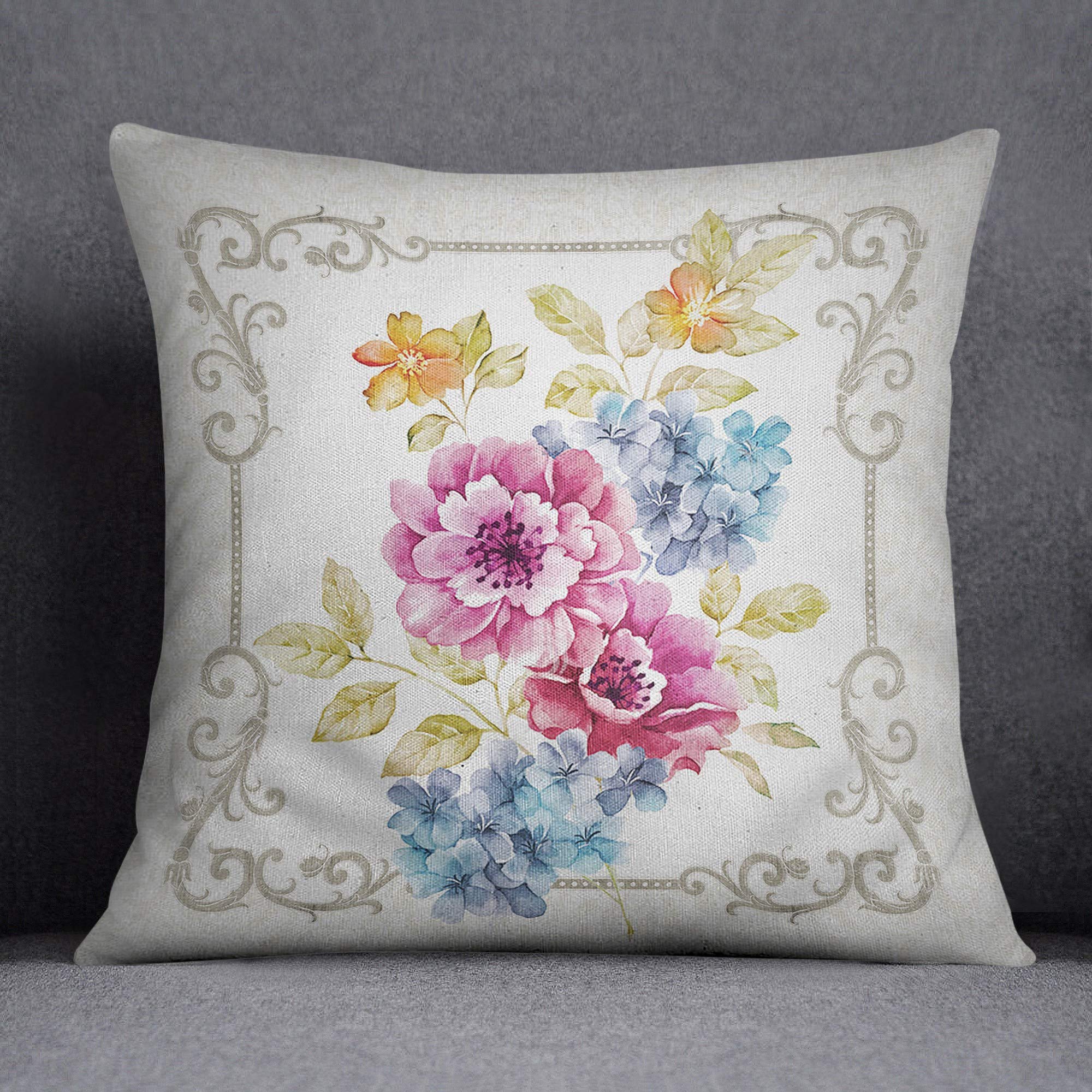 Bonamaison Decorative Cushion Cover, Cotton Polyester, Multicolor, 45X45