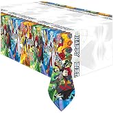 Treasures Gifted Officially Licensed Beyblade Burst Birthday Decorations - Pack of 1 Tablecloth 54in x 108 in - Beyblade Party Supplies - Disposable Plastic Table Cover