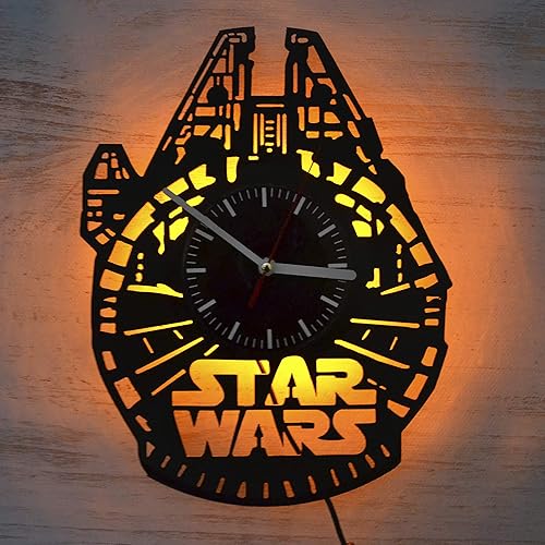 Get Unique Bedroom Or Livingroom Wall Decor Gift Ideas For Boys And Girls Perfect Element Of The Interior Unique Modern Art Art Finder Gift Yellow Led Light Vinyl Record Wall Clock Home