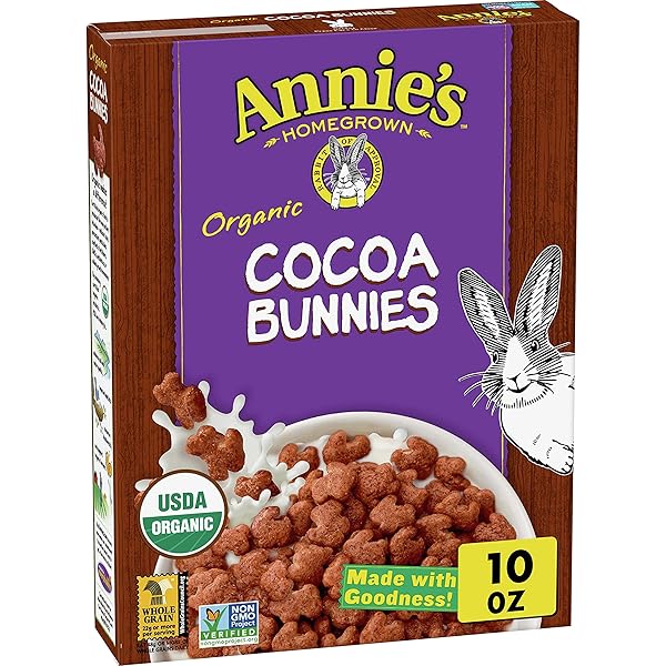 ANNIE’S ORGANIC COCOA BUNNIES CEREAL, 10 OZ (PACK OF 10)