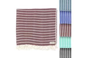 Sand Cloud Turkish Beach Towel - Sand Proof - 100% Certified Organic Turkish Towel - Quick Dry Towel for Beach, Picnic, Blanket or Bath Towel - As Seen on Shark Tank - Gocek (Burgundy)