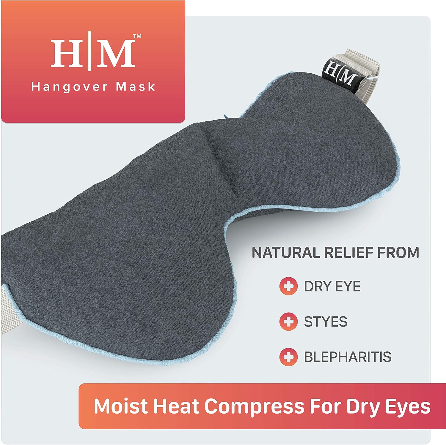 MyHalos® Heated Eye Mask for Dry Eyes, Microwave Activated Warm Eye Compress Treats Blepharitis & Styes, Our Plush - Image 3