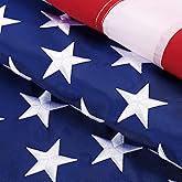 American Flag 3x5 Outdoor - Heavy Duty US Flag 3x5 ft, American Flags for Outside 3x5, USA Flag with Embroidered Stars and Sewn Stripes, 2 Brass Grommets
