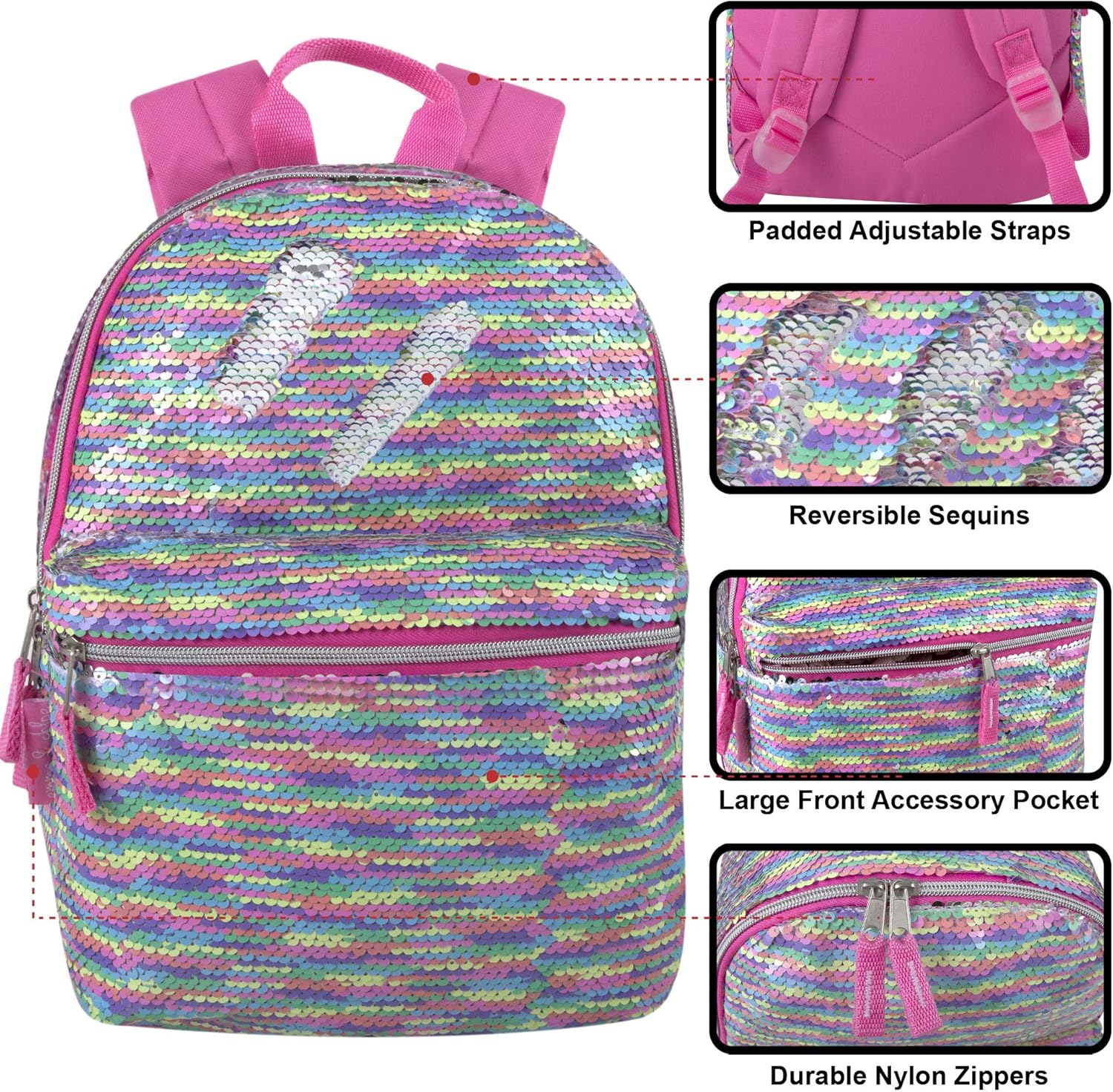girls sequin mini backpack