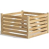 Greenes Fence Premium Cedar Wood Composter, 36" L x 36" W x 31" H (3/4" Thick) / 173.92 gallons - Made in USA with North American Cedar