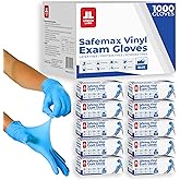 London Labs Synthetic Vinyl Exam Gloves Powder-Free, Latex-Free, Disposable, Ultra-strong, Food Safe, Healthcare, Cleaning