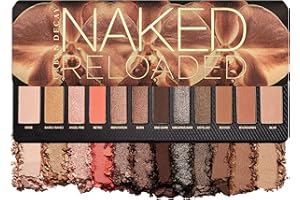 URBAN DECAY Naked Reloaded, Nude Bronze Neutral Eyeshadow Palette, Matte, Metallic, Shimmer Finish, 12 Warm Bronze Eye Shadows, Natural Soft Glam Smokey Eye Makeup, Vegan, Cruelty-free