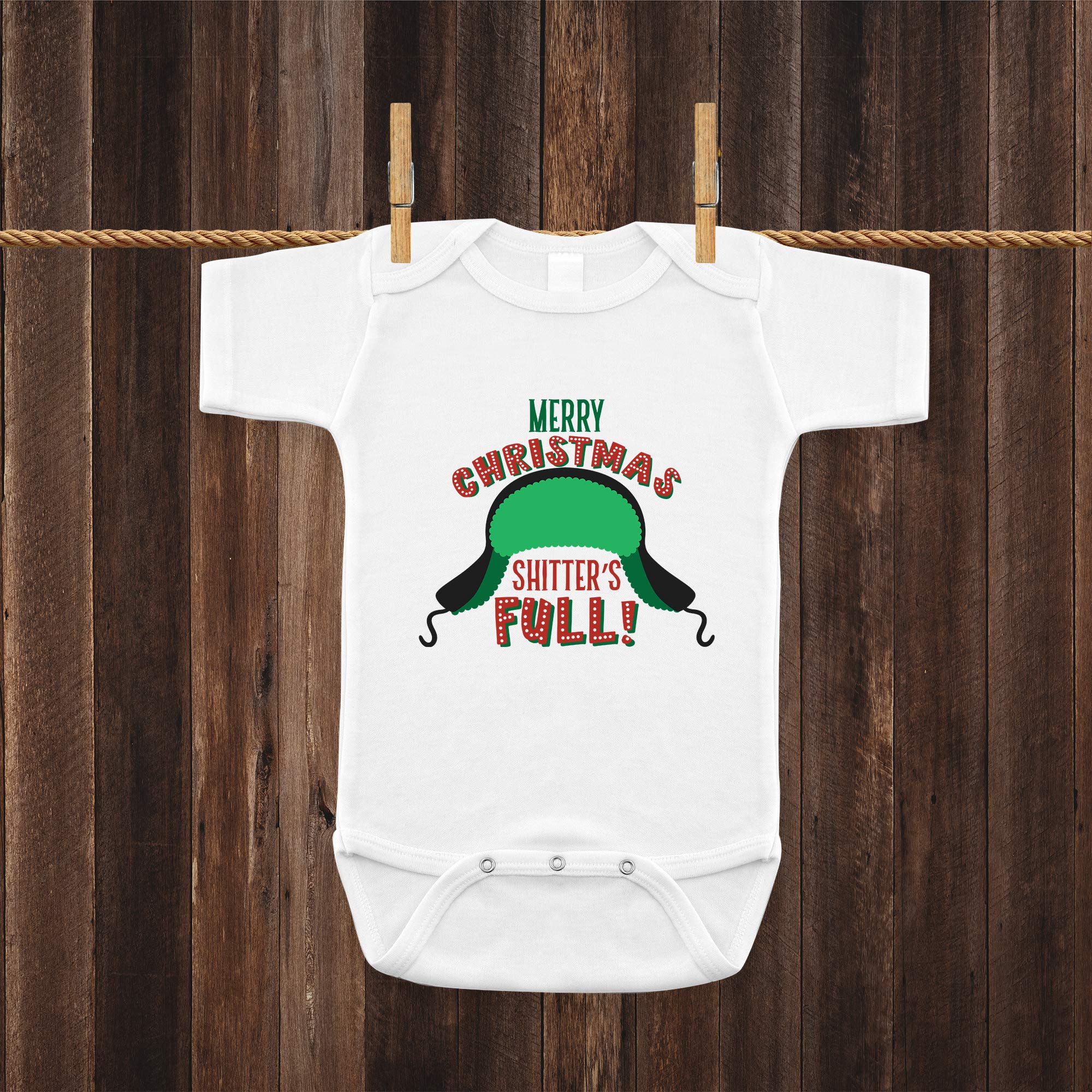 Ink Trendz Merry Christmas Shitter's Full Christmas Vacation Funny Griswald Cute Baby Onesie