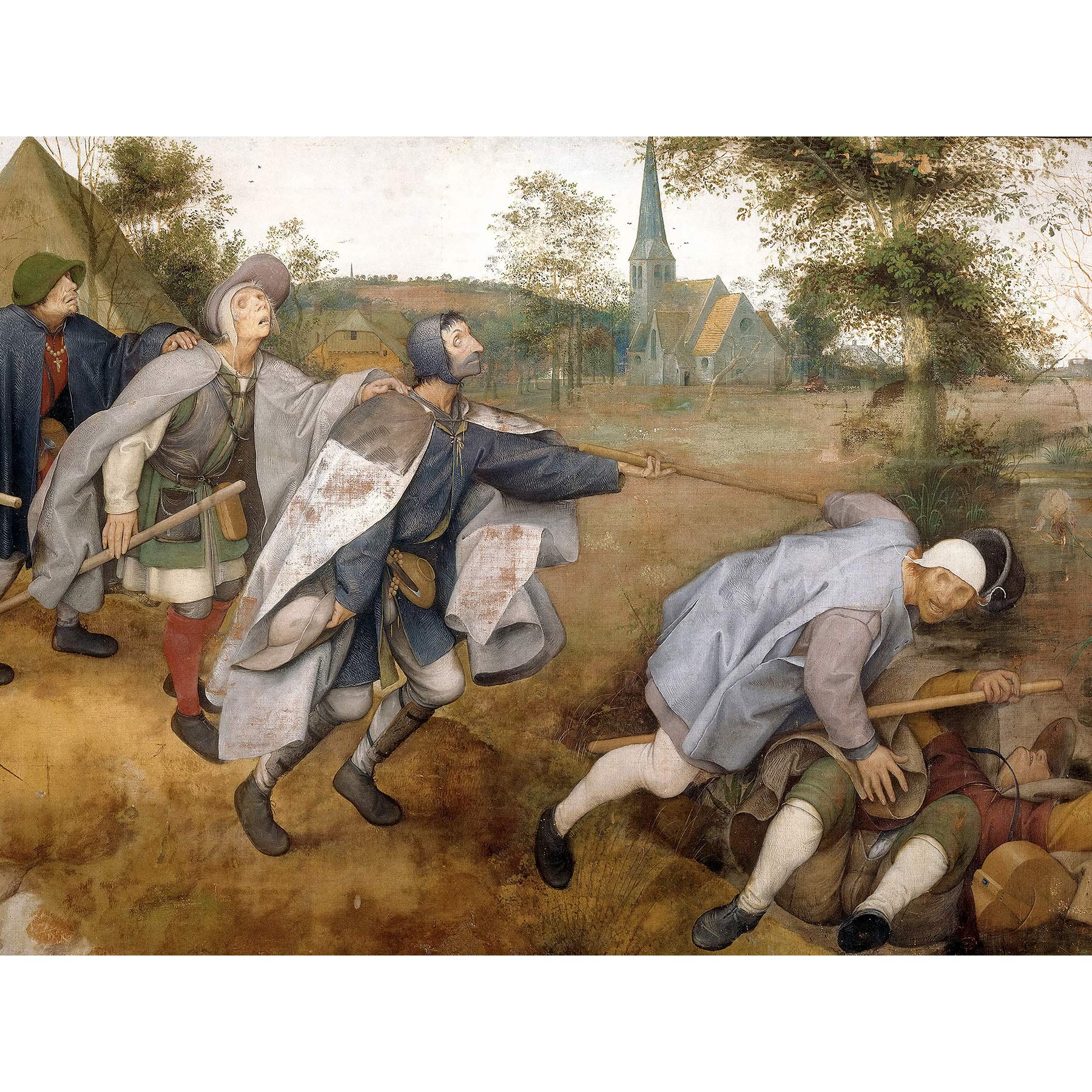 Artery8 Pieter Bruegel Blind Leading The Blind Painting Large Wall Art Poster Print Thick Paper 18X24 Inch