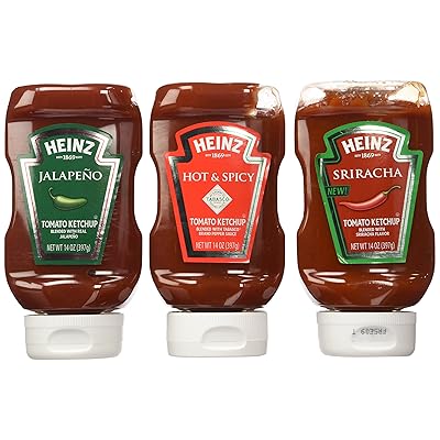 Heinz Spicy Ketchup Lovers Variety Pack: Sriracha, Jalapeno, Spicy