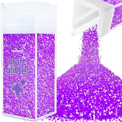 Hemway Fluorescent Purple Glitter Shaker 130g Fine Craft Resin Epoxy