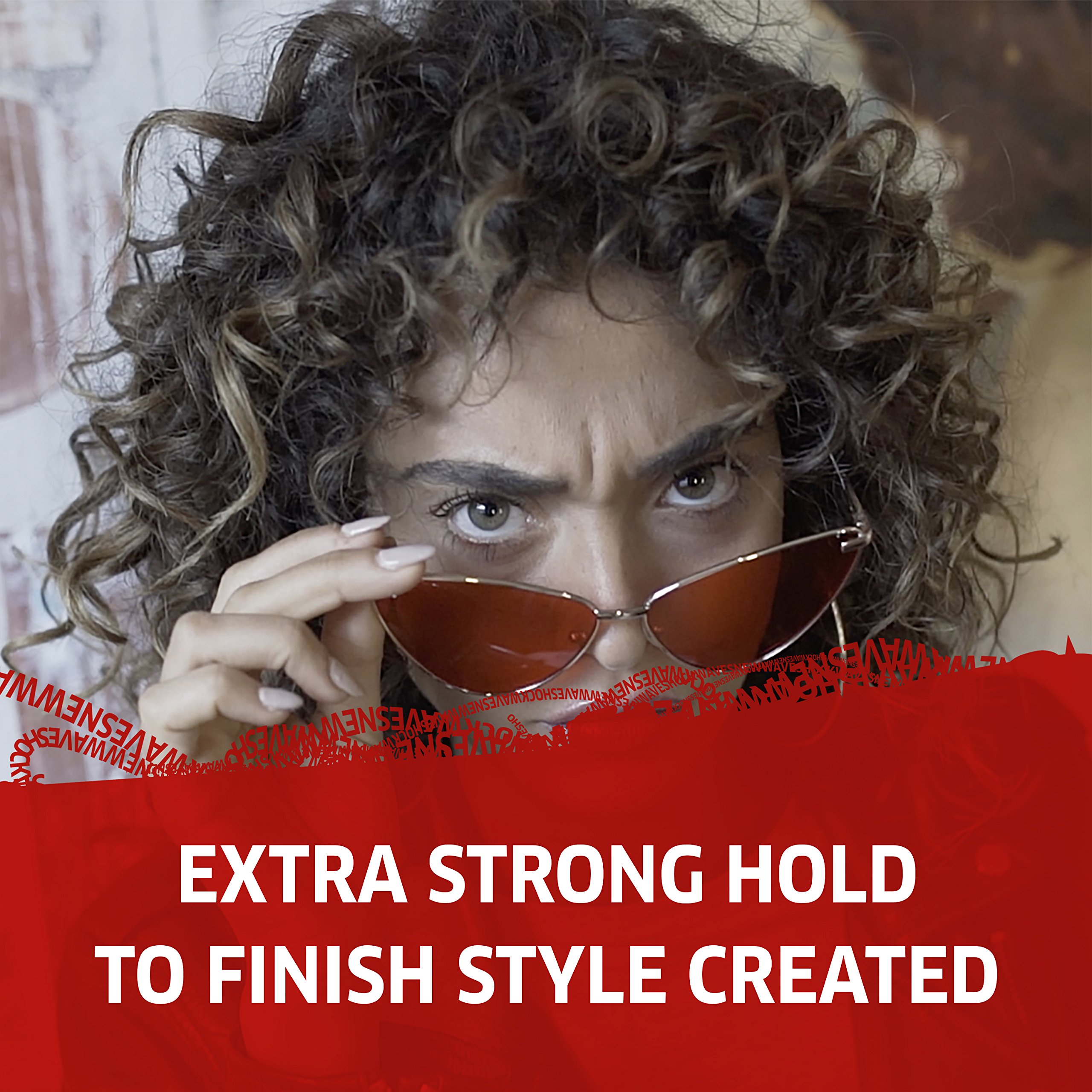 WELLA Shockwaves Extra Strong Hold Control Hairspray 250 ml (Pack of 1) red