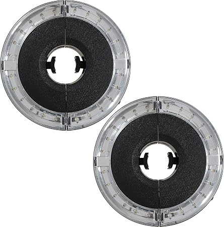 Amazon Com Sunnydaze Outdoor Patio Umbrella Lights Cordless 24 Led 2 Panel Battery Operated Pole And Camping Tent Light Black Set Of 2 Garden Outdoor