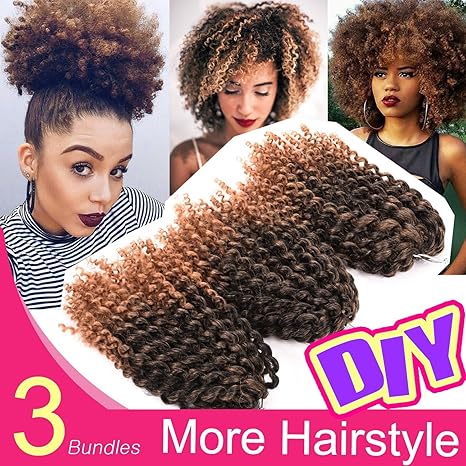 Silike Marlybob Haarverlängerung, gelockt, Haarkrause, 20,32 cm, 3 Bündel