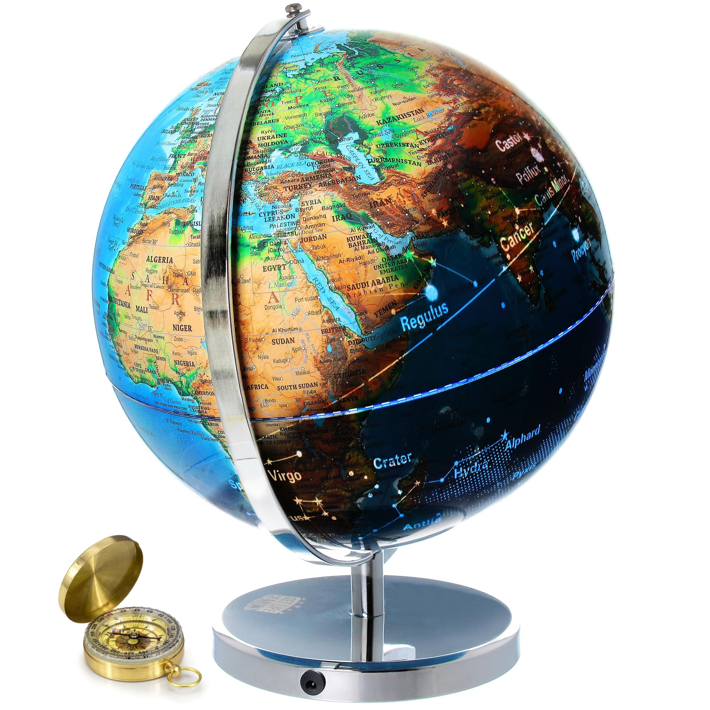 Interactive World Globe For Adults Large 13 Inch Globe With Stand Interactive World Globe For Adults Large 13 Inch Globe With Stand