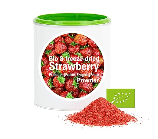 Erdbeerpulver – Bio Erdbeere gefriergetrocknet |bio organic| freeze-dried strawberry| good-superfruit von good-smoothie| 100%