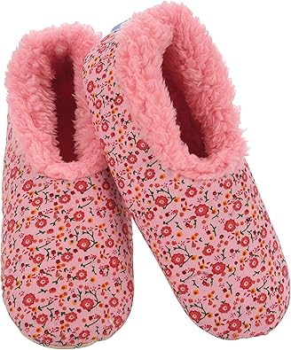 snoozies red sequin slippers