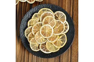 GHLDMJ Dried Lemon Slices,8.82oz/250g, Dehydrated Fruit Slices For Cocktails,100% Natural No Additives No Sugar Added,Natural And Pure Taste,Fruit Tea,Cake Decorative Wheels, Crafts Decor,Dried Citrus Slices