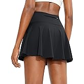 SANTINY Pleated Tennis Skirt for Women with 4 Pockets Women's High Waisted Athletic Golf Skorts Skirts for Running Casual
