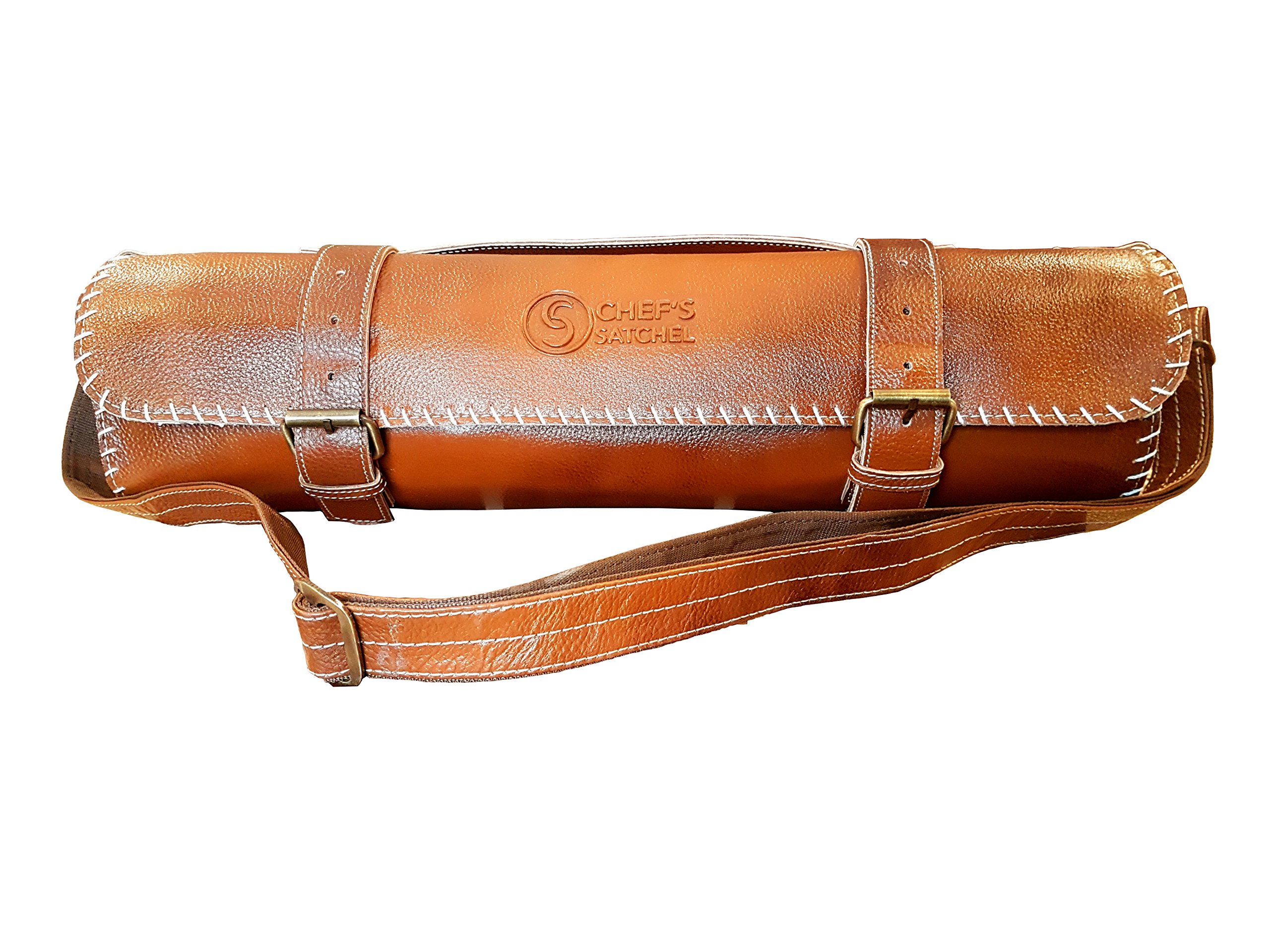 CHEF'S SATCHEL Handmade Leather Chef Knife Bag Chef Knife Roll 8