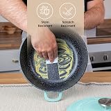 nuovva Casserole Dishes with Lid 4L Teal Non Stick Dutch Oven 24cm view 7