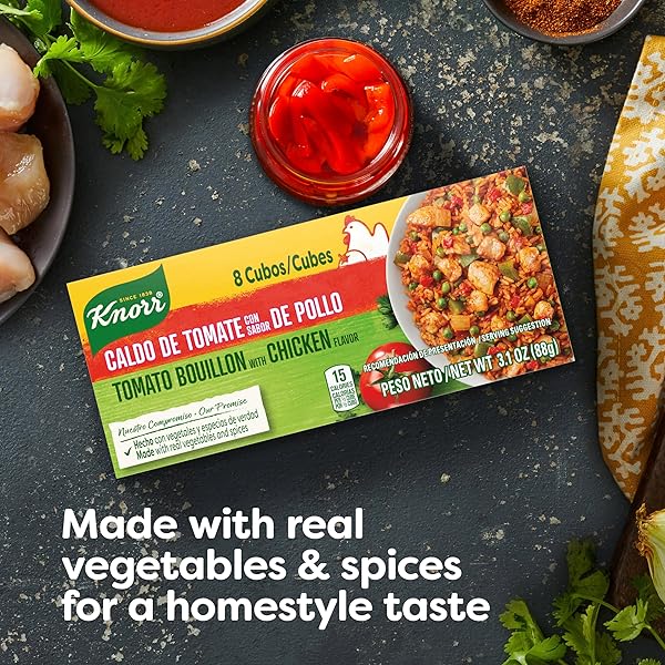 KNORR BOUILLON CUBES, TOMATO CHICKEN, 8 CT