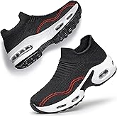 DOUSSPRT Womens Walking Shoes Slip on Sock Sneakers Lady Girls Nurse Mesh Air Cushion Platform Loafers Fashion Casual