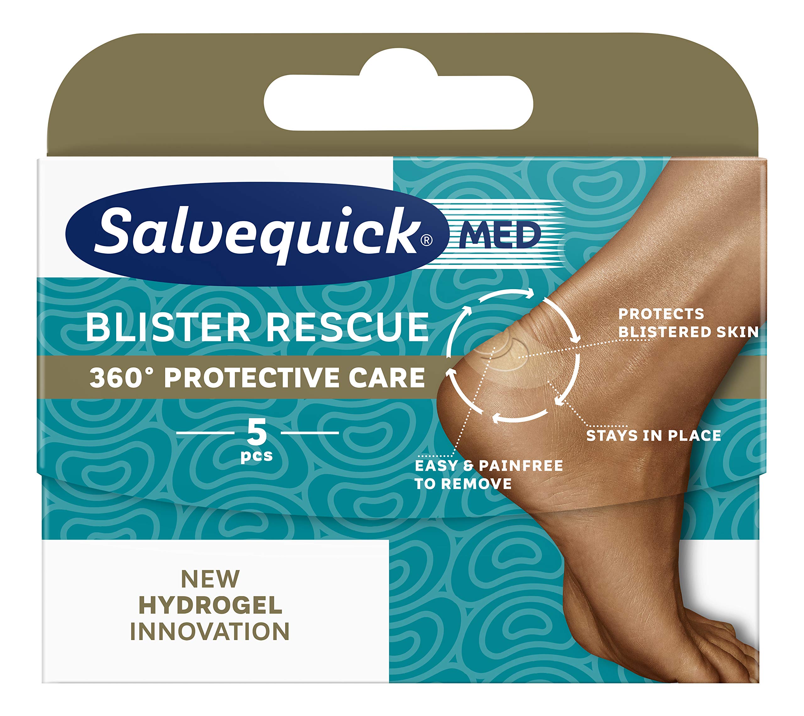 Salvequick ® | Blister Rescue Toe 6 | Hydrogel Wound Pads for Blisters on The Toes to Relieve Pressure - Easy & Pain-Free Removal | 6 Units for a 360º Toes Protective Care