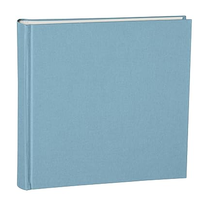Semikolon Album XLarge, cremeweißer Fotokarton mit Pergaminpapier, 130 Seiten,ciel (hell-blau)