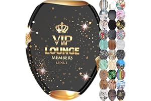 Sanilo Soft Close Toilet Seat ELONGATED, Quiet and Slow Close Lid and Seat, Strong Bumpers and Hinges, VIP-Lounge