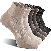 CS CELERSPORT 6 Pack Men's Ankle Socks with Cushion, Sport Athletic Running Socks