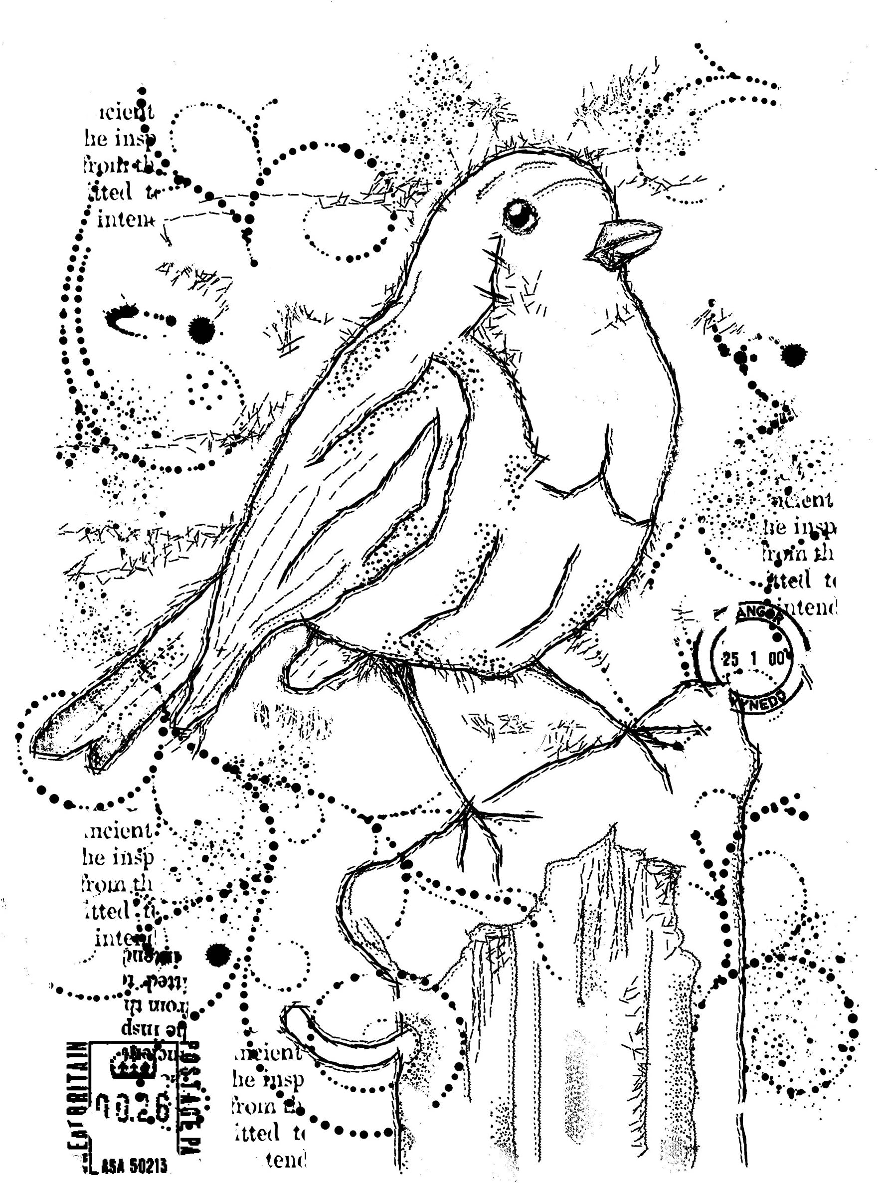 Woodware Clear Stamp Set Frosty Robin FRS702