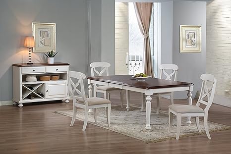 Amazon Com Sunset Trading Andrews Dining Set Antique White With