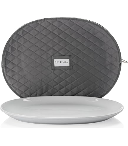 thumbnail image 2 of Kingshion 7-Inch Plate Storage Bag - Pearl Cotton Lined China Saucer Protector With Scratch-Proof Cloth 2 of 10