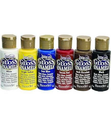 Americana Gloss Enamels Acrylic Paint – 2 Oz (59 Ml), Farbe Glorious Gold, Glänzend, Ofenfest
