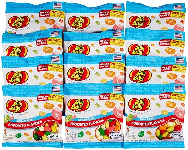 SUGAR-FREE JELLY BELLY JELLY BEANS – GENUINE, OFFICIAL, STRAIGHT FROM THE SOURCE, 2.8 OUNCE (PACK OF 12)