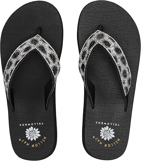 new yellow box flip flops