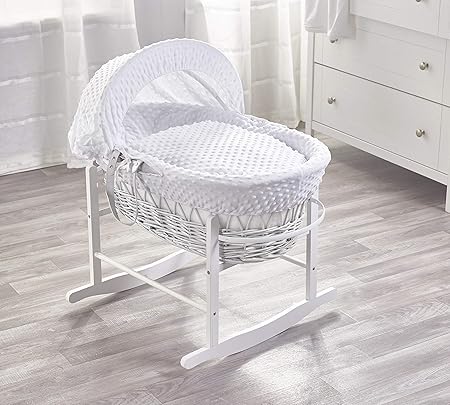 kinder valley white wicker moses basket
