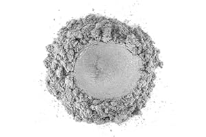 ELECTRIC BLISS BEAUTY 1 oz - Gray Mica Powder - Cosmetic Grade - 25 Colors Available, Use for Cosmetics, Slime, Candles, Paints, Bath Bombs, Epoxy Resin, Soap, Clay, Nail Art, Jewelry (Gray)