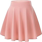 TRENDMALLS Girl's/Women's Classic Stretchy All Time Trendy Skater Knee Length Karara Skirts with Attached Inner Shorts