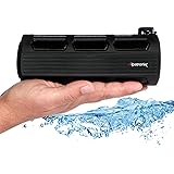 Alpatronix Waterproof Bluetooth Speaker Portable Rechargeable 12W Stereo Shockproof & Dustproof Wireless Speaker w/ Built-in Mic, Controls & Subwoofer for Bicycles, Smartphones & Computers - Black