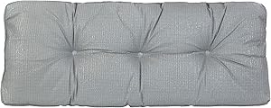 Klear Vu The Gripper Non-Slip Tufted Omega Universal Bench Cushion, 36", Gray