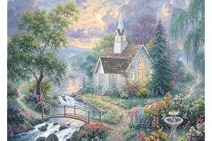 FOXKISS Landscape Diamond Art Painting Kits for Adults - Full Drill Diamond Dots Paintings for Beginners, Round 5D Paint with Diamonds Pictures Gem Art Painting Kits DIY Adult Crafts Kits