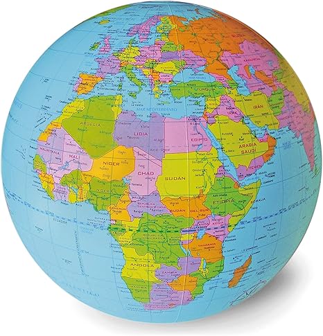 Mapiberia Globo Terraqueo Hinchable Bolamundo Castellano 40 Cm