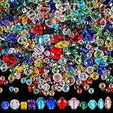 Kigeli 1280 Pcs Glass Beads Bulk Assorted Crystal Beads for Jewelry Making Faceted Teardrop Rondelle Briolette for DIY Crafts Necklace Wristband Earring Kit (Multicolor)