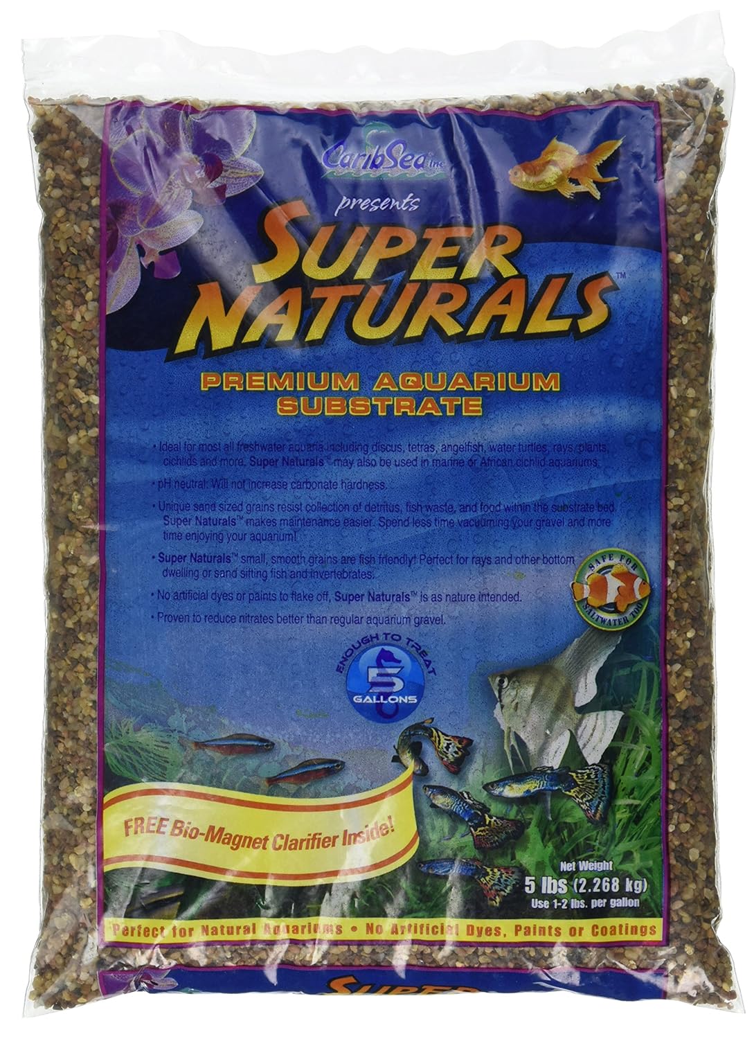 Carib Sea Super Natural Peace River Sand for Aquarium
