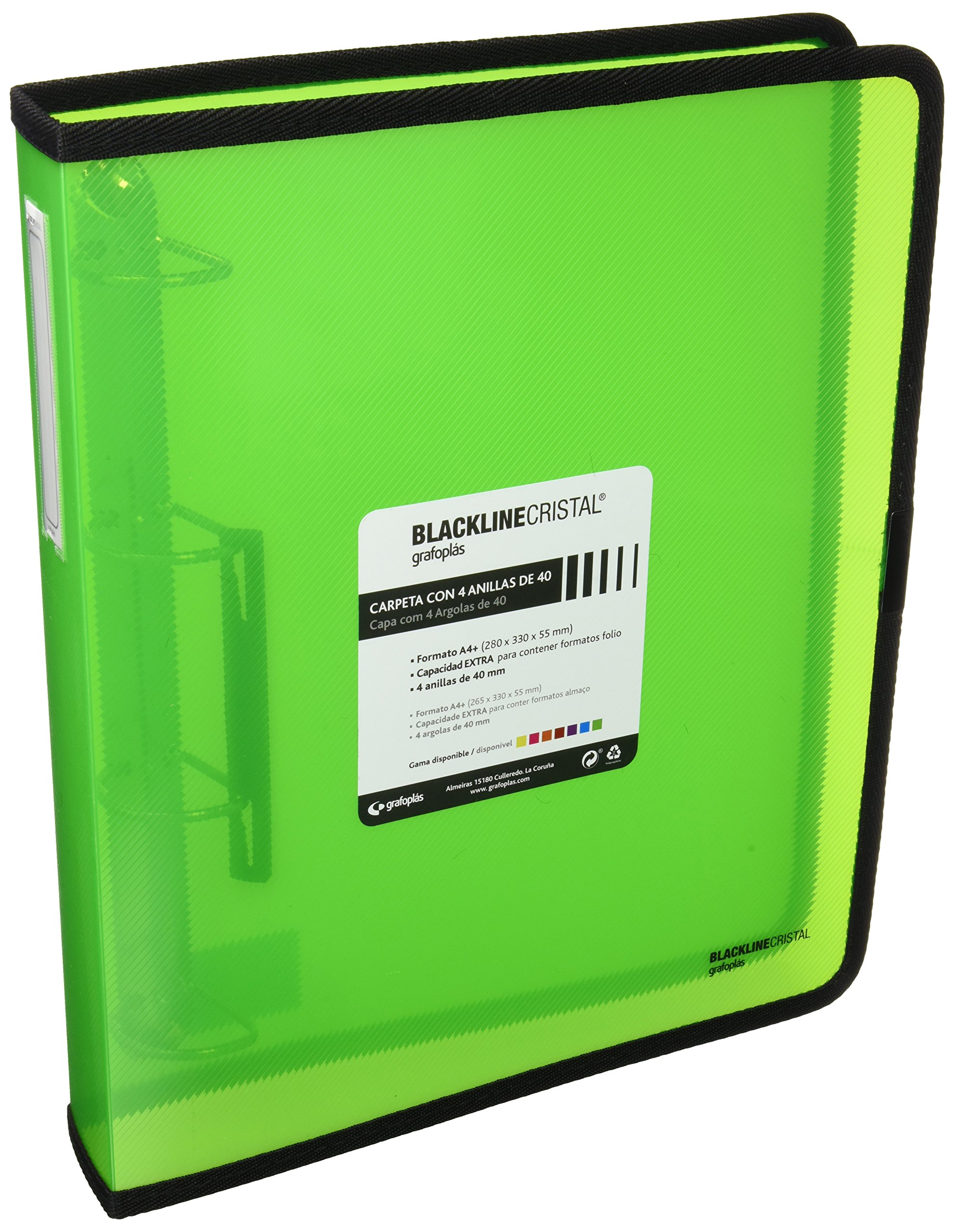 grafoplas 30120620 – Folder with Rings, Green, A4 +