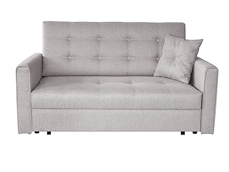 Mirjan24 Sofa Viva Lux III mit Schlaffunktion, 3 Sitzer Polstersofa mit Bettkasten inkl. Kissen, Sofagarnitur, Schlafsofa Bet